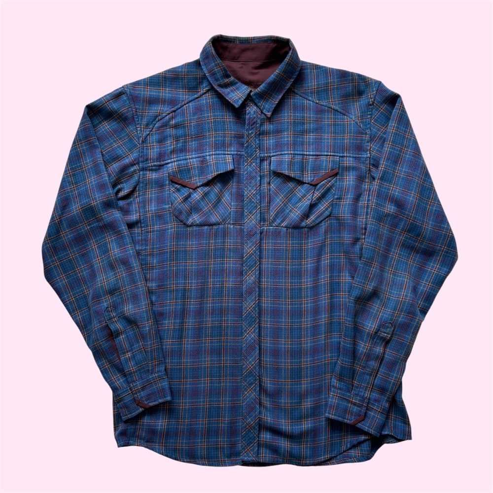 Arc'teryx Blue Plaid Casual Button Down Shirt
